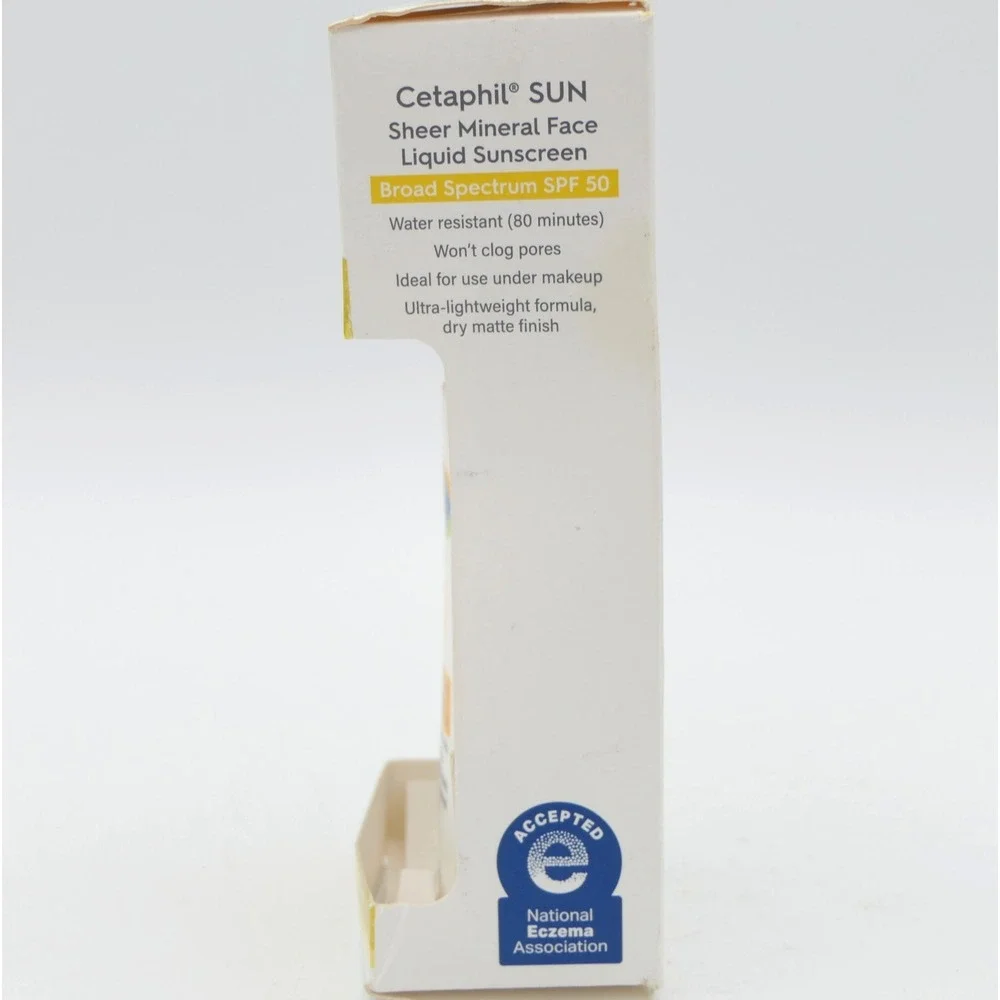 Cetaphil Sun 50 Sheer Mineral Face Liquid Sunscreen SPF 50 1.7oz 08/26 Sensitive